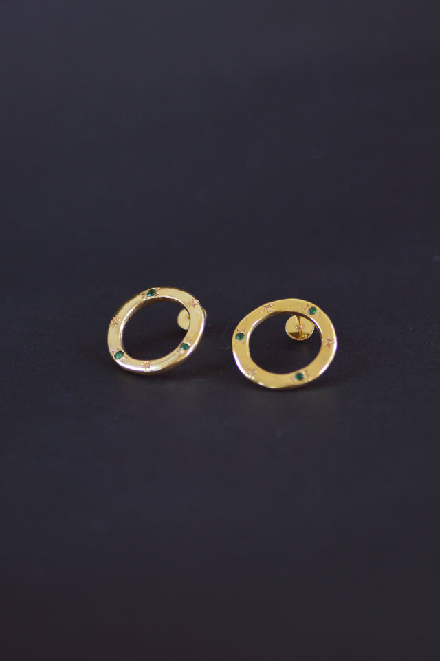 Nova Tsavorite Brass Earrings 1295