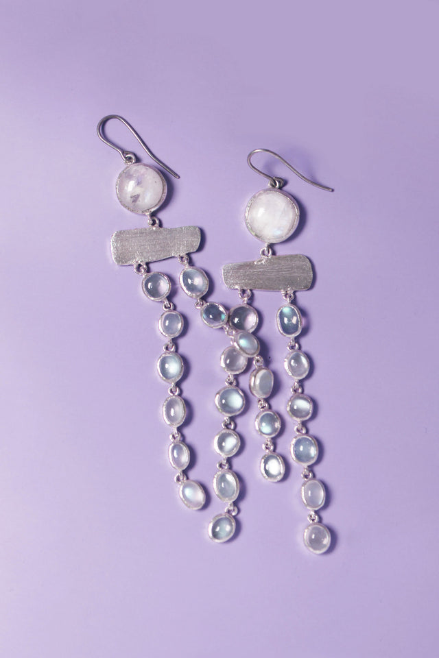 Chandelier Moonstone Earrings