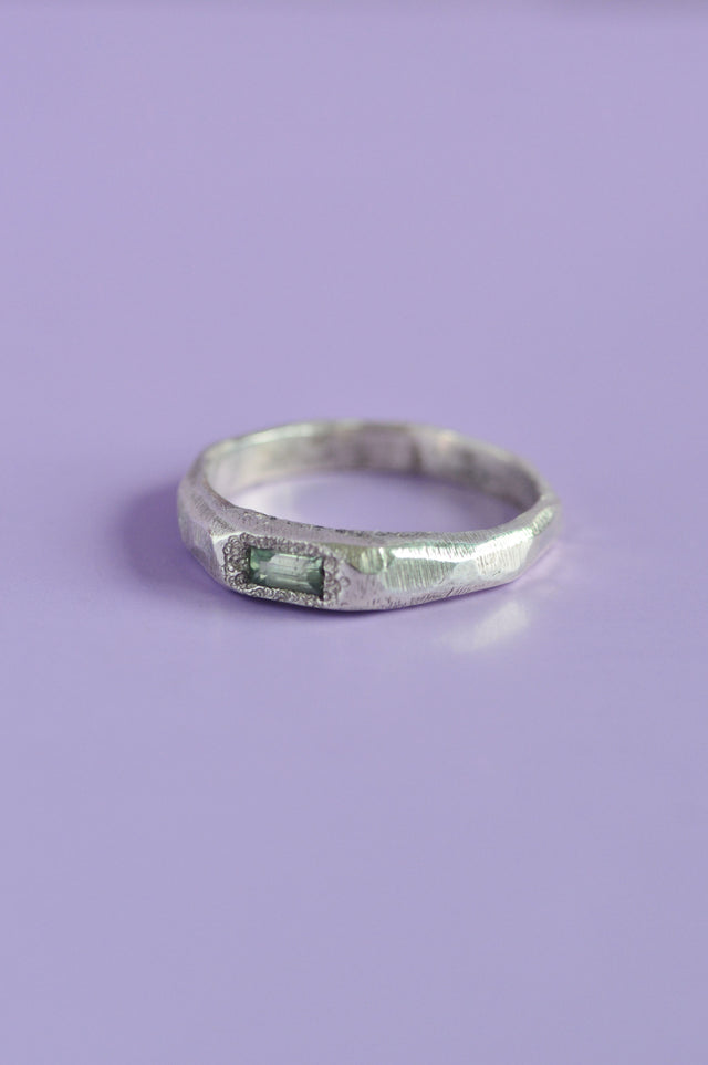 Cleo Green Tourmaline Silver Ring