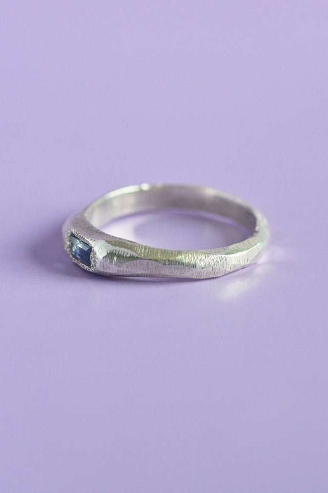 Cleo Blue Sapphire Silver Ring