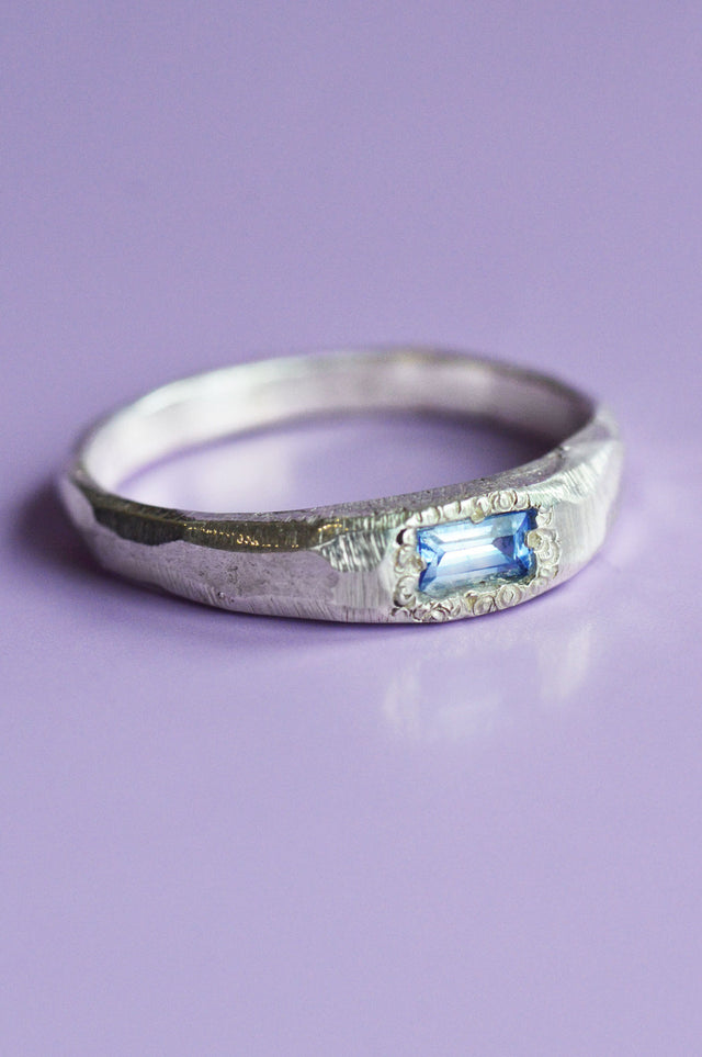 Cleo Blue Sapphire Silver Ring