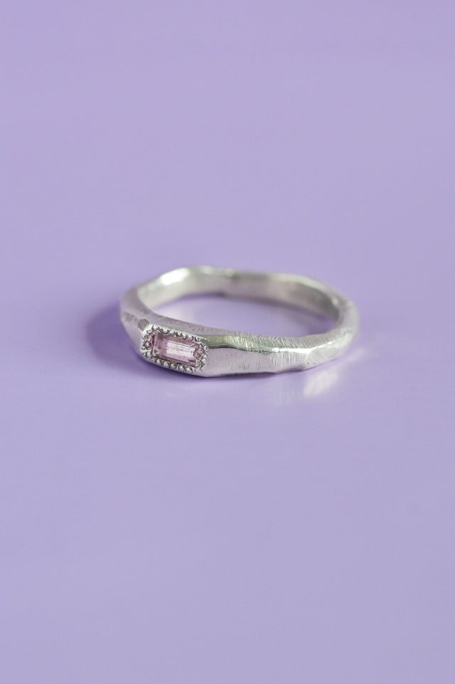 Cleo Pink Tourmaline Silver Ring