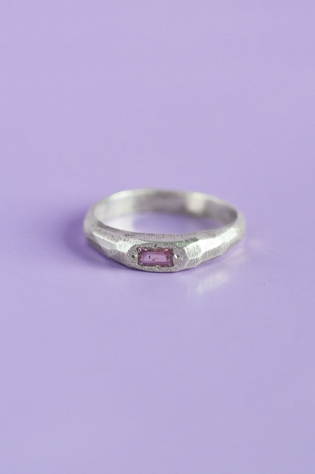 Cleo Pink Tourmaline Silver Ring