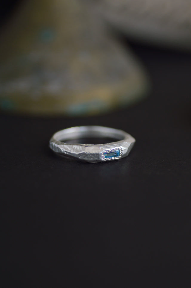 Cleo Blue Topaz Silver Ring