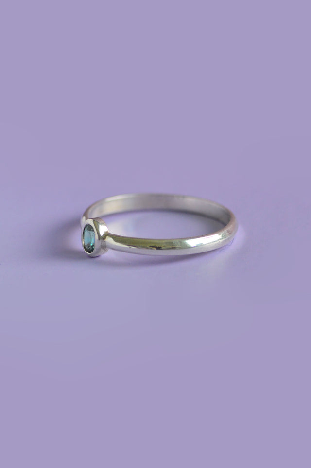 Julia Green Sapphire Silver Ring