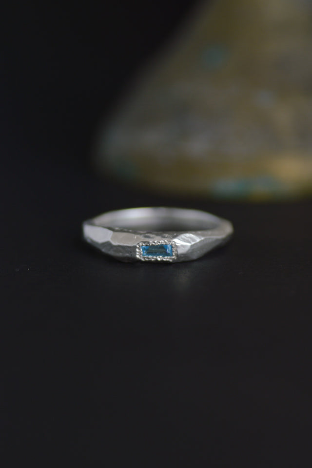 Cleo Blue Topaz Silver Ring