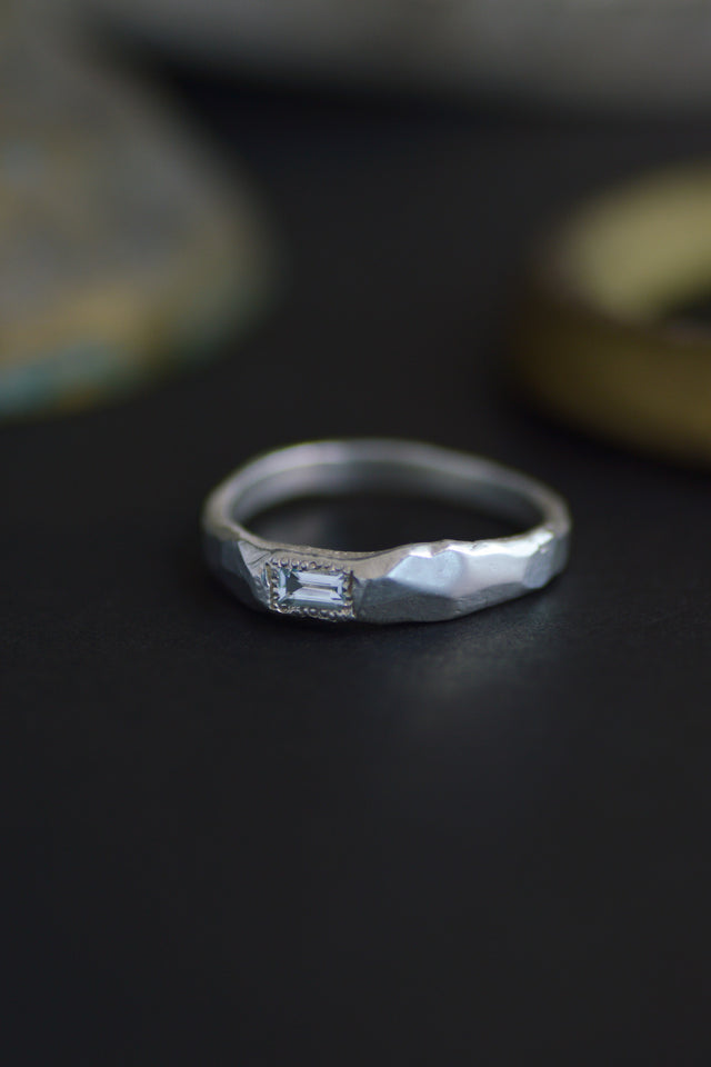 Cleo Aquamarine Silver Ring