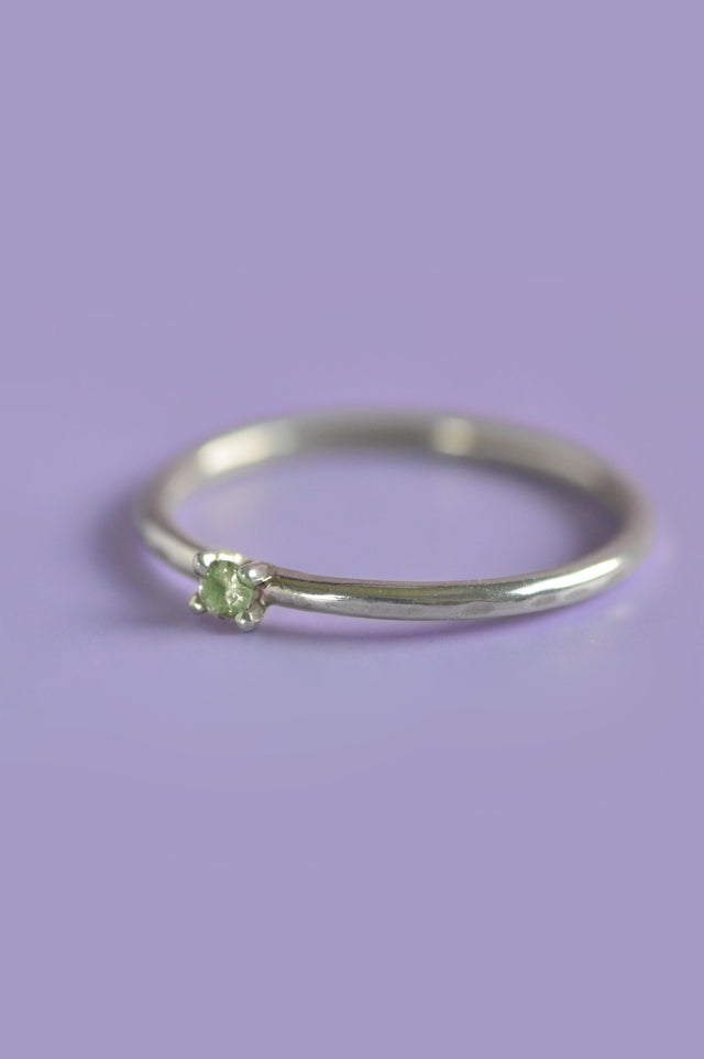 Piper Yellow-Green Sapphire Silver Ring