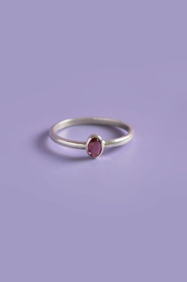 Julia Rhodolite Garnet Silver Ring