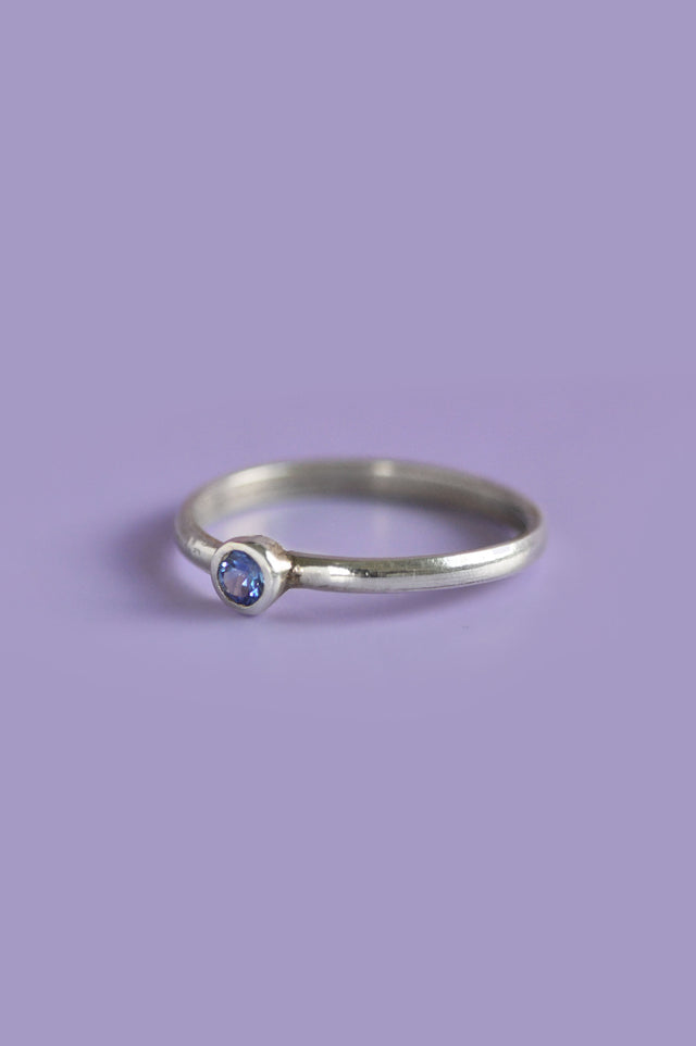 Julia Blue Sapphire Silver Ring