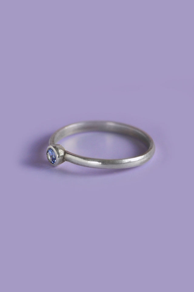 Julia Blue Sapphire Silver Ring