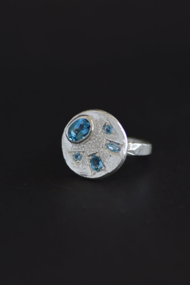 Palette Topaz Silver RIng 1282-2