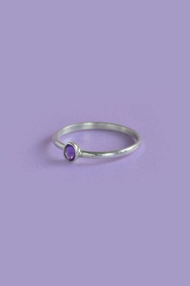 Julia Amethyst Silver Ring