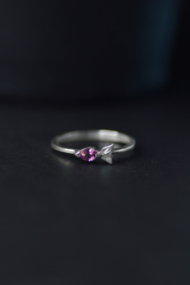 Malu Pink Sapphire Silver Ring