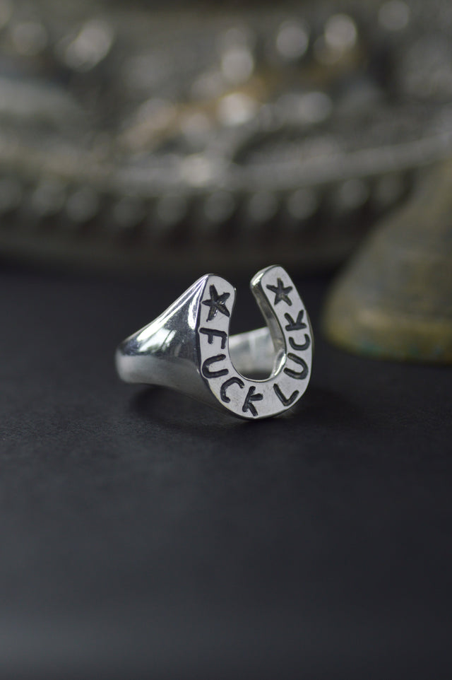 Lucky Silver Signet RIng