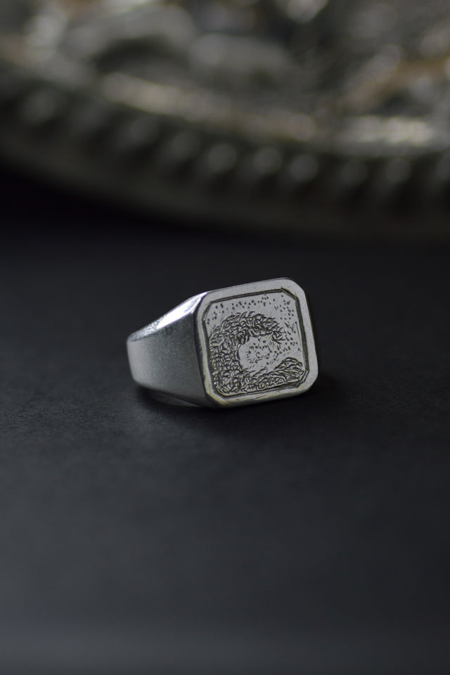 Arvan Wave Signet Ring