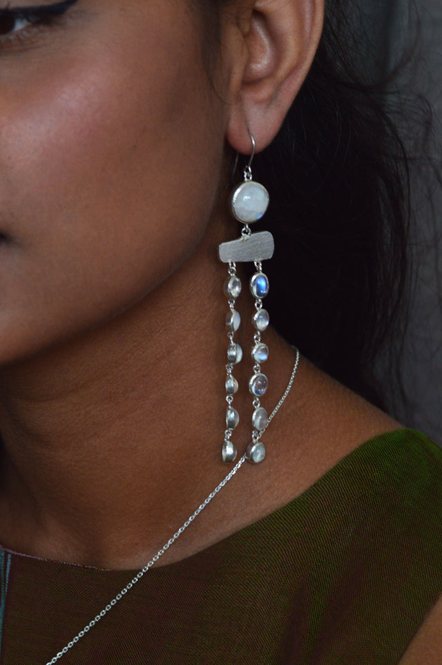 Chandelier Moonstone Earrings