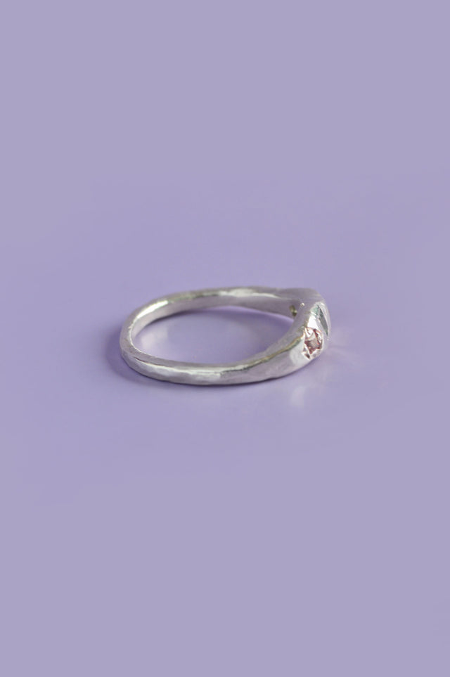 Dancer Sapphire Silver Ring 812-7