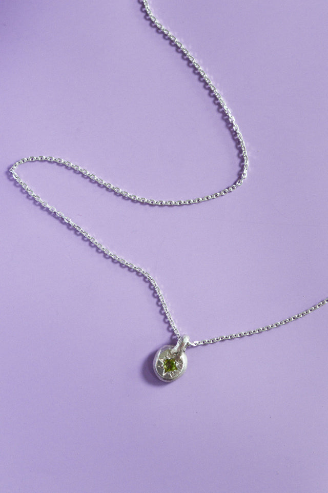 Fay Peridot Silver Pendant