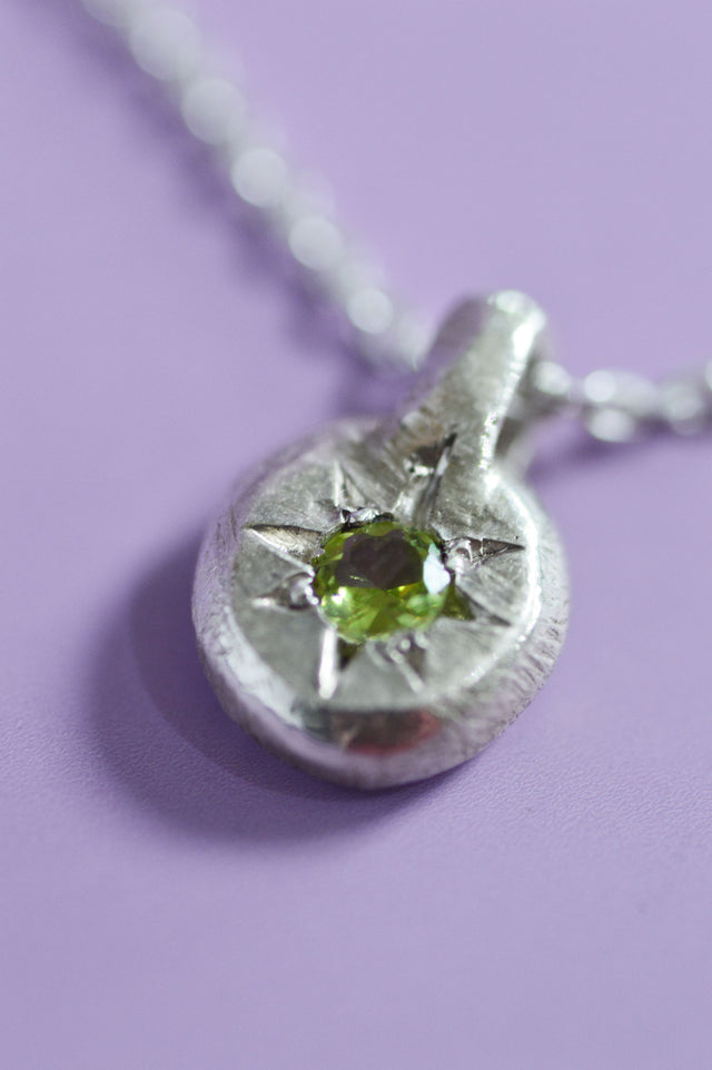 Fay Peridot Silver Pendant