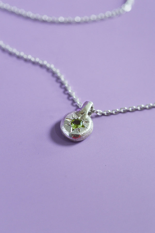 Fay Peridot Silver Pendant