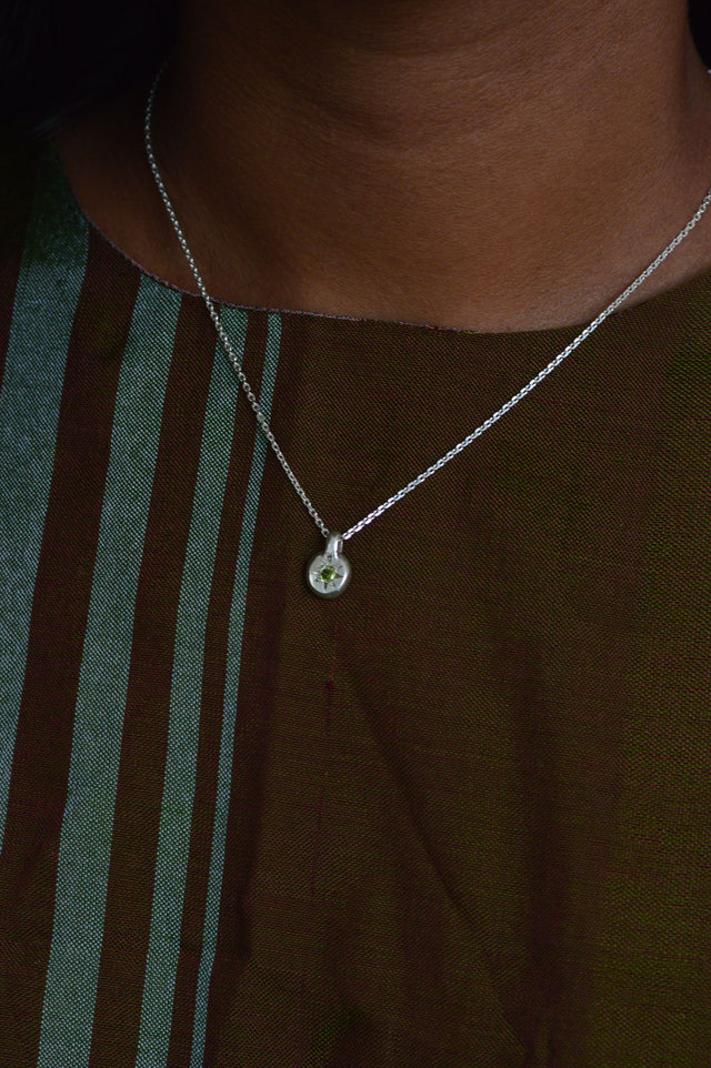 Fay Peridot Silver Pendant