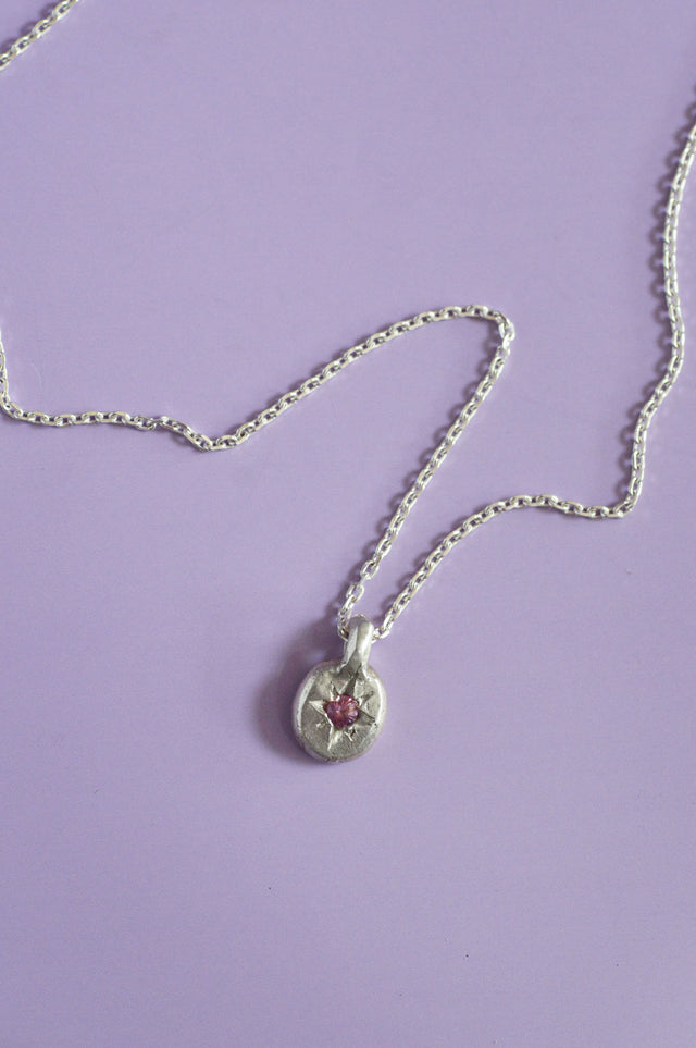 Fay Rhodolite Garnet Silver Pendant