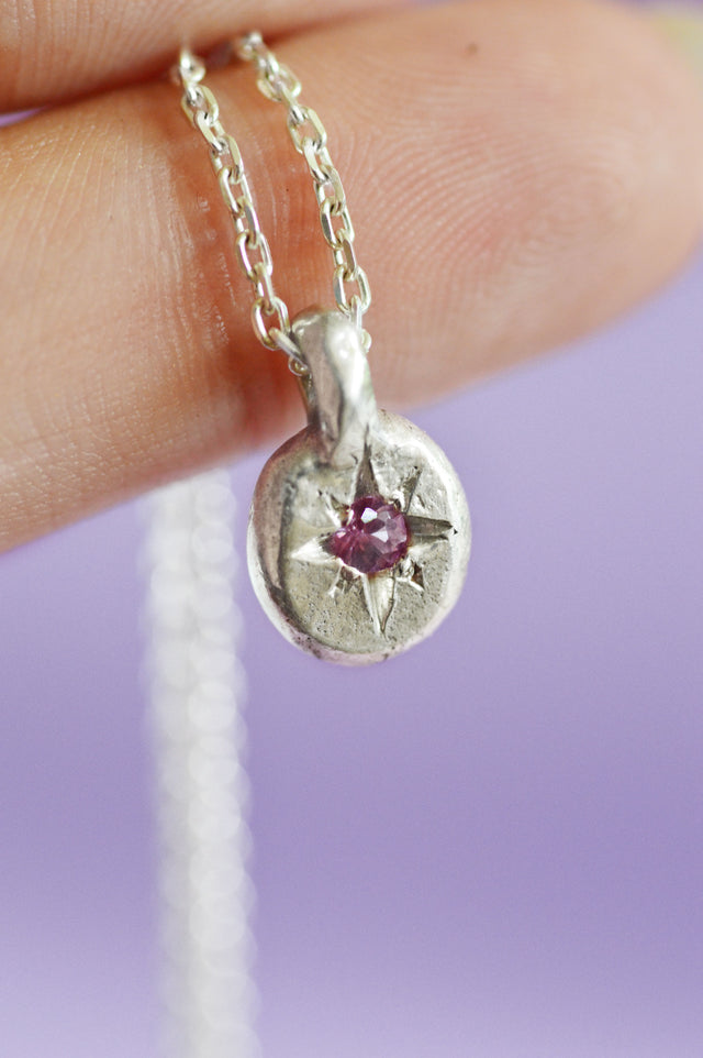 Fay Rhodolite Garnet Silver Pendant