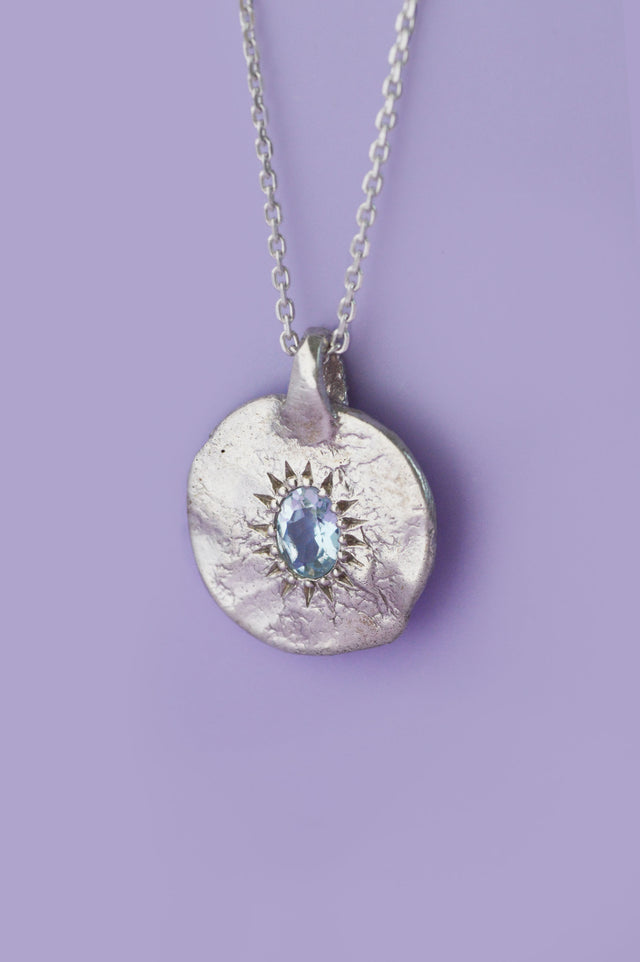 Ira Aquamarine Silver Pendant